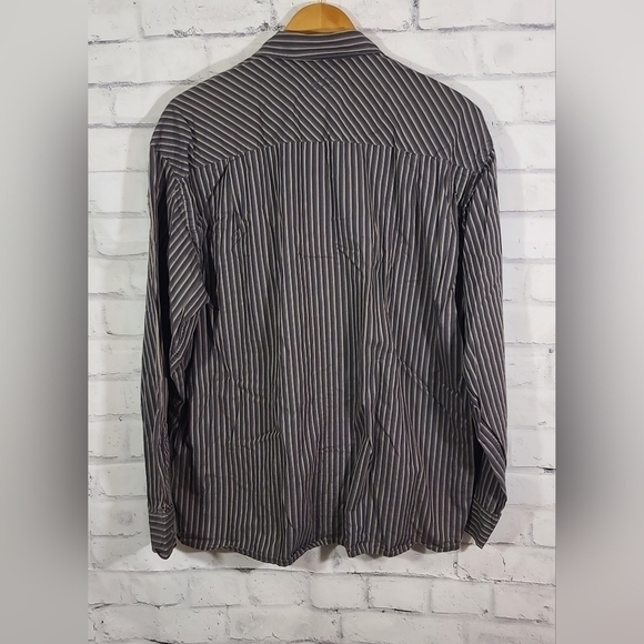 Horny Toad Men's Striped Button Down Shirt, L - Picture 2 of 5